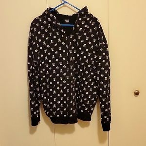 Power Art skull and star hoodie